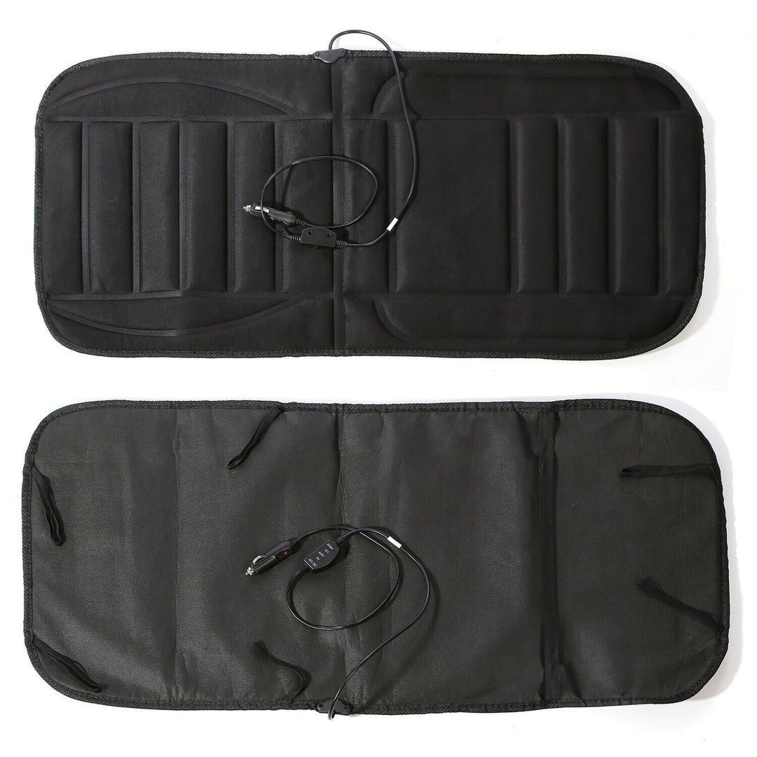 Deluxe full coverage heated car seat warmer cushion pad for optimal winter vehicle comfort.