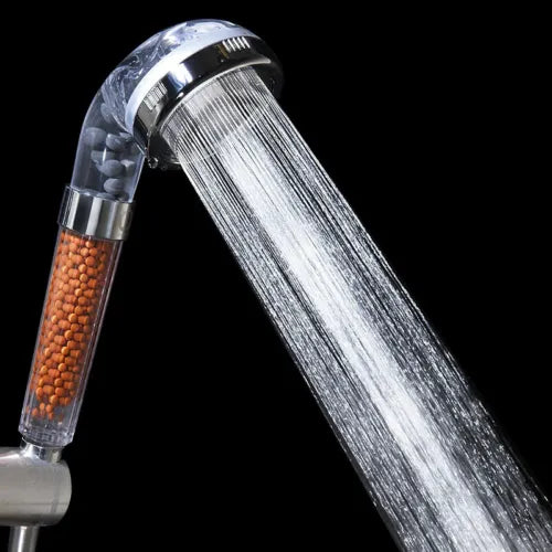 Tavvitaimp18 unisex shower head with advanced mineral filter for powerful water filtration and a refreshing wash.
