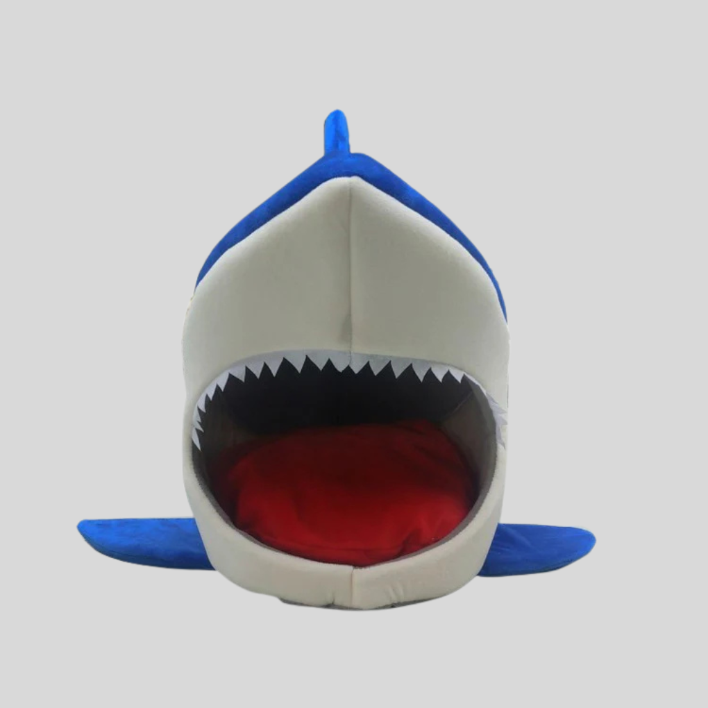New pet bed: Shark-themed hideaway, ideal for small pets like cats and dogs