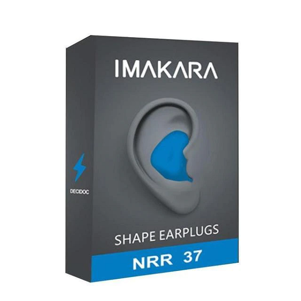 Sleek black SilentComfort waterproof earplugs. Noise-cancelling, reusable for sound blocking during travel or sleep.
