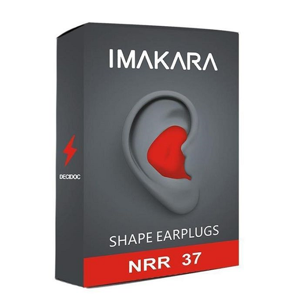 Vibrant red SilentComfort waterproof earplugs. Noise-cancelling, moldable, and reusable for ultimate hearing protection.
