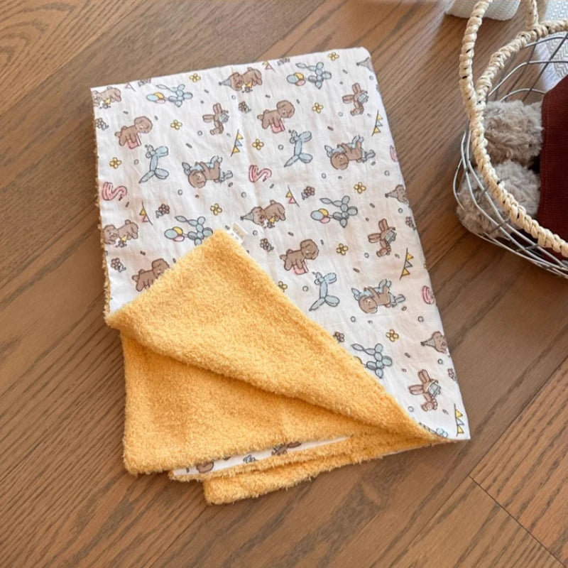 Cozy pet bed ideal for travel, washable coral fleece pillow for cats & small dogs