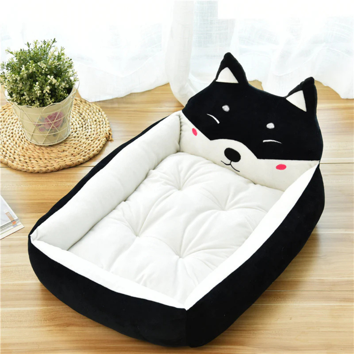 Luxury pet lounger, a plush dog bed and cat bed in a neutral tone, enhancing pet comfort