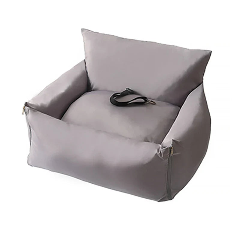 Small pet airline carrier for travel, soft-sided with ventilation for cats & dogs.