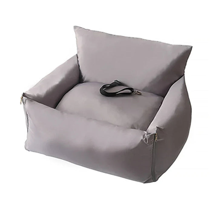 Small pet airline carrier for travel, soft-sided with ventilation for cats & dogs.