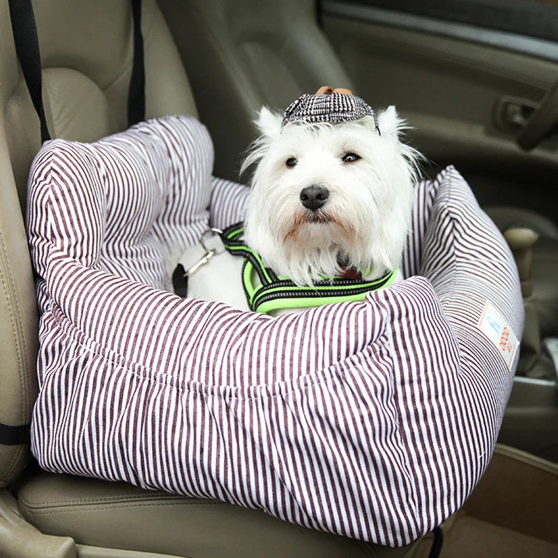 Washable soft pet carrier for small dog or cat travel, airline compliant.
