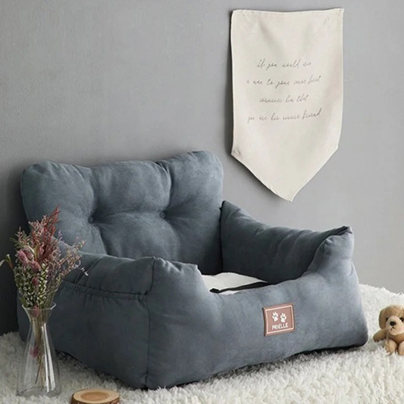 Airline approved soft pet carrier for small dogs, featuring breathable mesh windows.