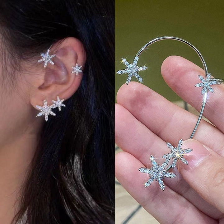Stylish women's clip-on earrings, adjustable for comfort & elegant appeal. Piercing-free accessory.