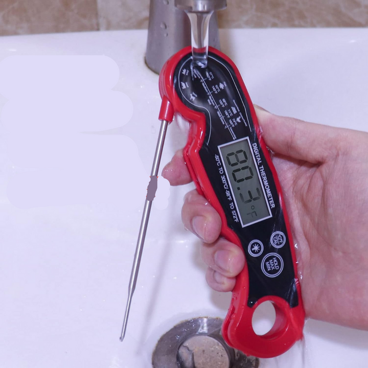 Ultra-fast digital meat thermometer for accurate cooking & grilling. Waterproof kitchen food thermometer.