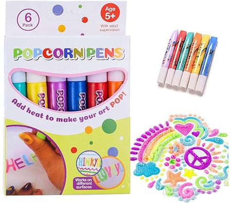 Unisex 3D PuffMaster art pens for magical creative crafting, ideal for textured art & school projects.