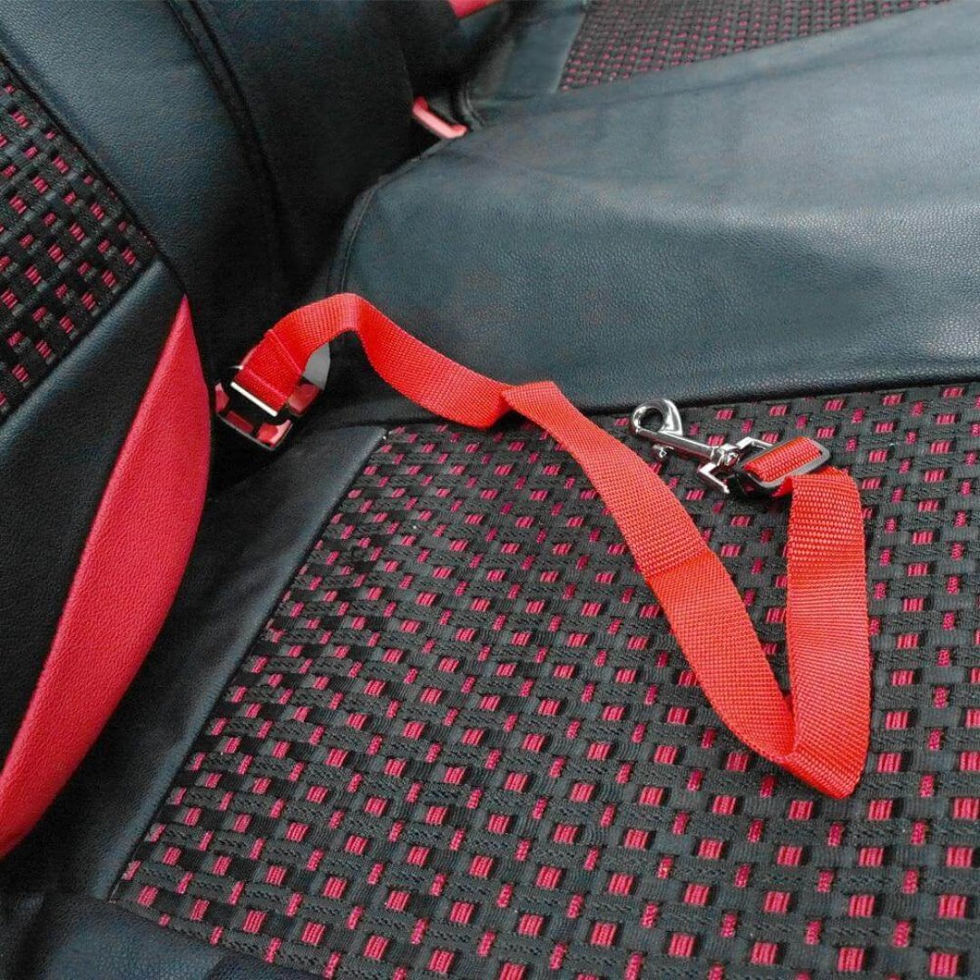 Hands-free dog car safety leash, universal fit, secures pet during travel