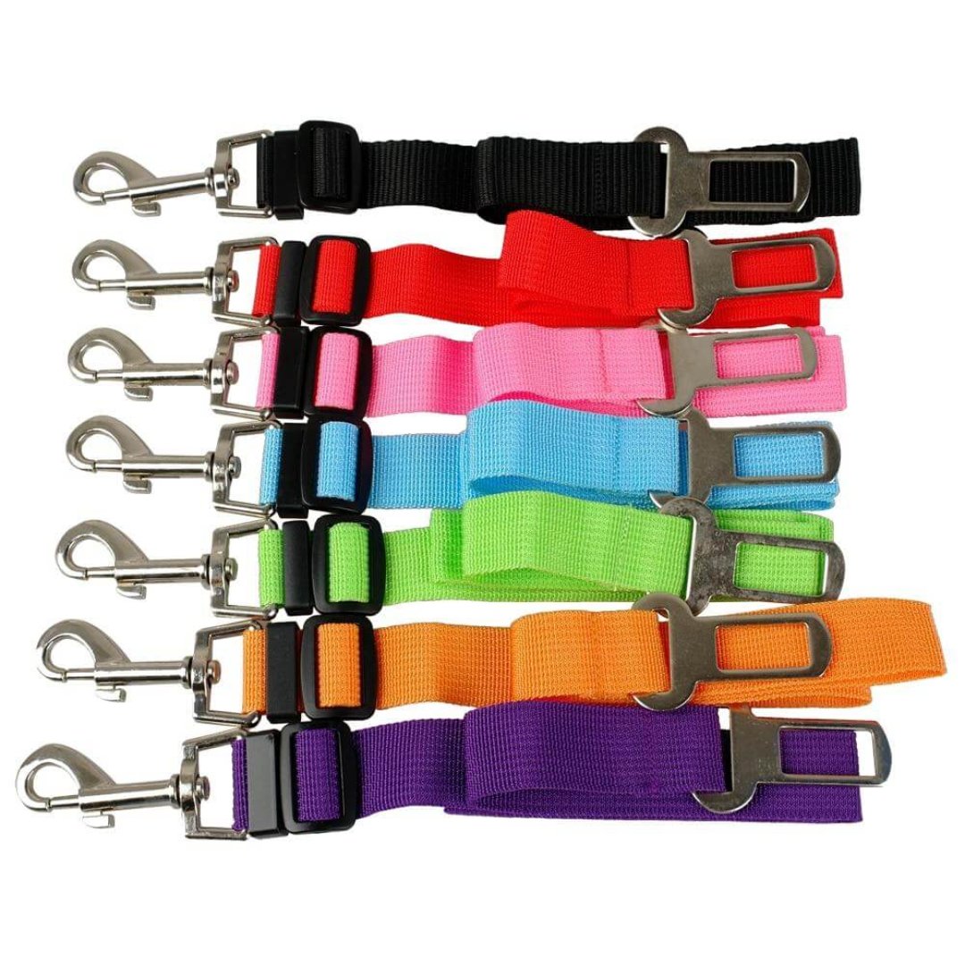 Pet car seat belt leash, adjustable, for dog safety and secure travel