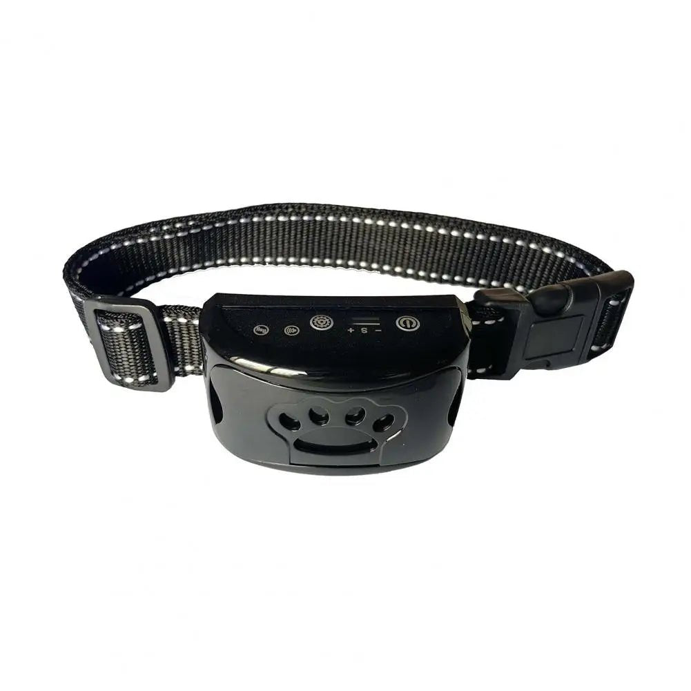 Unisex anti-bark training collar with vibration for humane dog behavior correction, rechargeable pet supplies.