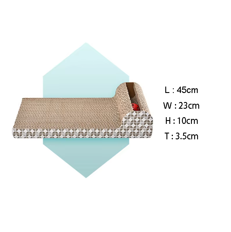 Durable cat scratching post with fun toy, promotes feline exercise and protects home furnishings