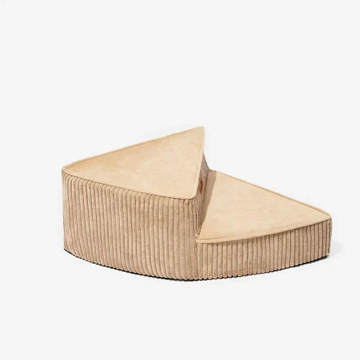 Joint-friendly corduroy spiral cat steps, perfect for aging felines