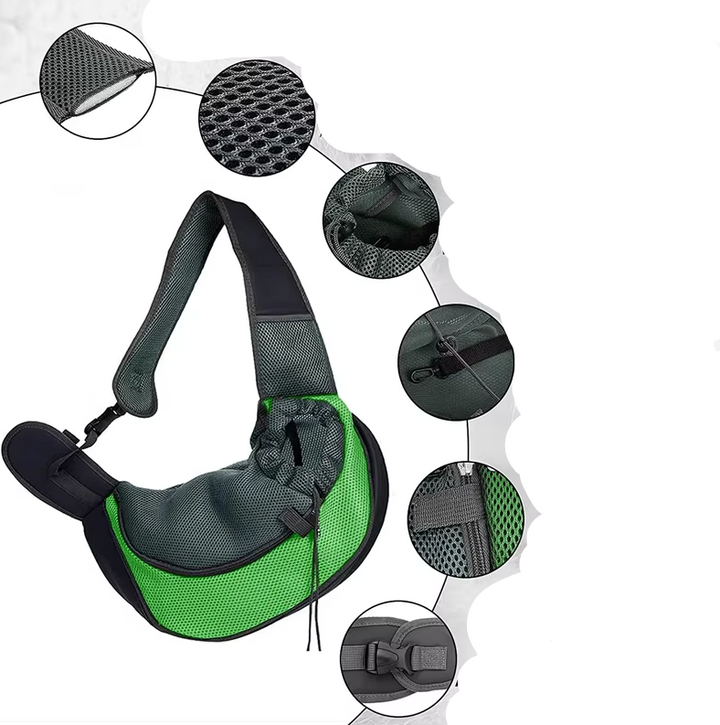 Compact and lightweight pet sling carrier for small dogs & cats, ideal for everyday use