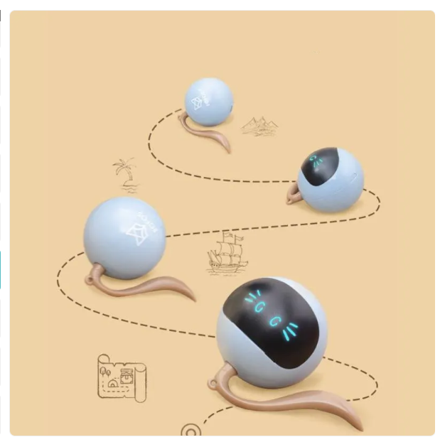 Set of interactive LED cat toys, spherical shape, ideal pet supplies for active felines