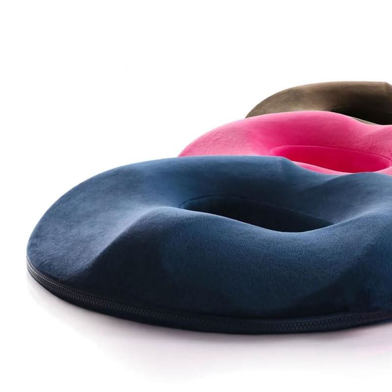 Coccyx cushion for tailbone relief. Memory foam orthopedic seat for back pain & posture support.