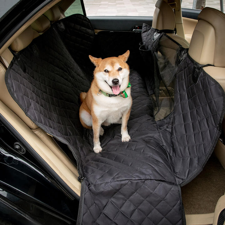 Unisex Oxford Fabric Dog Car Seat Cover, waterproof & scratch-resistant for pet travel in backseat