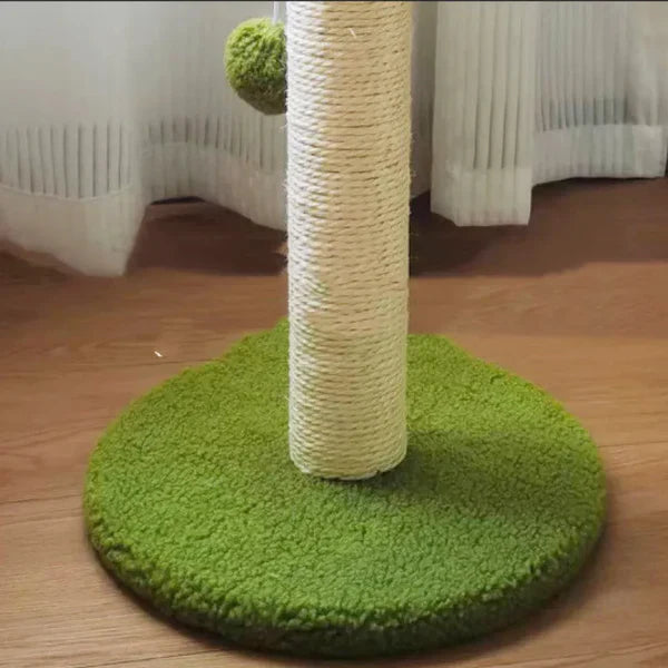 Cat palm tree scratching post, sisal fiber for healthy claws, with fun hanging play balls