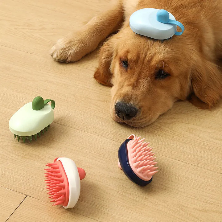 Unisex pet grooming brush for dogs & cats, effective fur removal tool for pet care