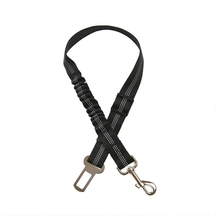 Nylon pet safety car restraint with reflective elements, essential travel gear for pets