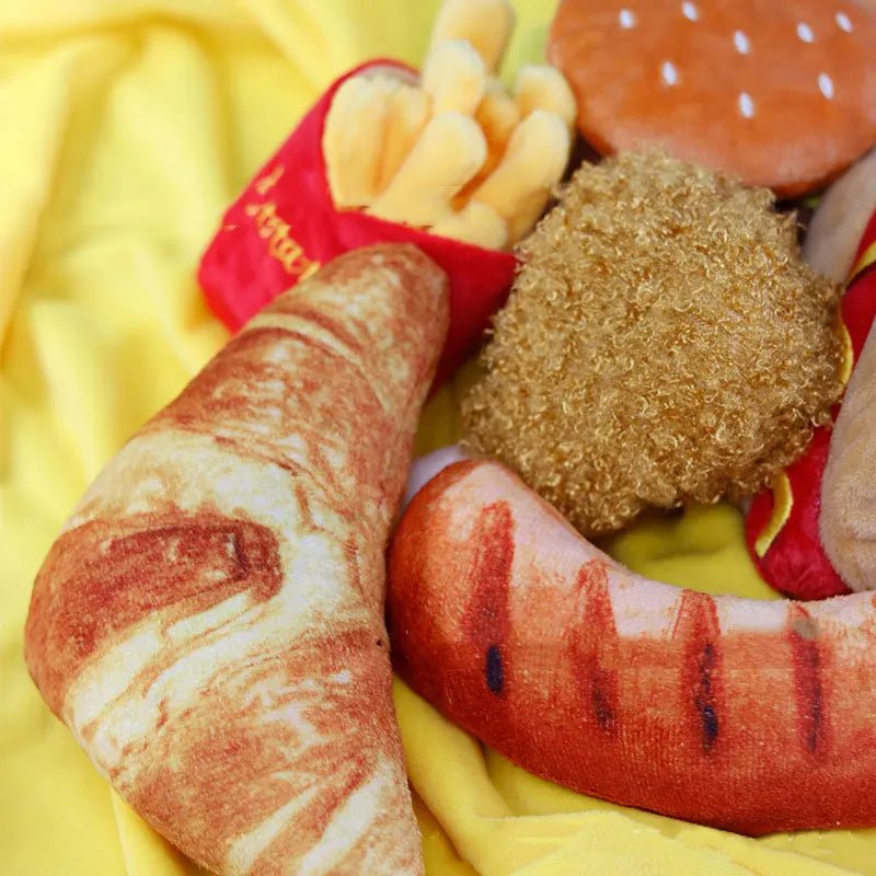 Unisex pet squeaky donut plush toy for dogs, sweet chew toy for endless fun
