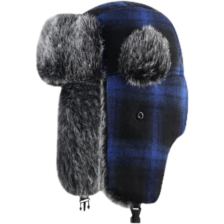 Unisex trapper winter hat with warm faux fur lining, perfect for extreme cold weather and outdoor adventures.