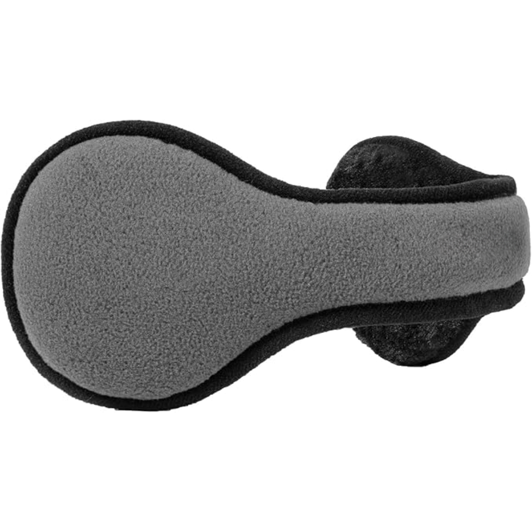 Men's & women's black fleece ear warmers. Thermal protection for outdoor winter adventures.