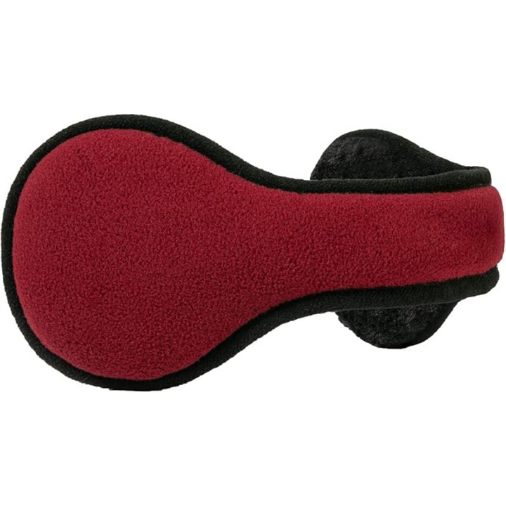 Unisex black fleece ear warmers for ultimate winter comfort & warmth during cold weather sports.