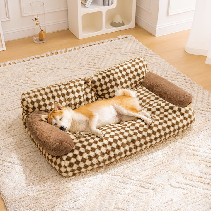 Fashionable 'Vintage Diamond' cat bed, a delightful addition to pet furniture