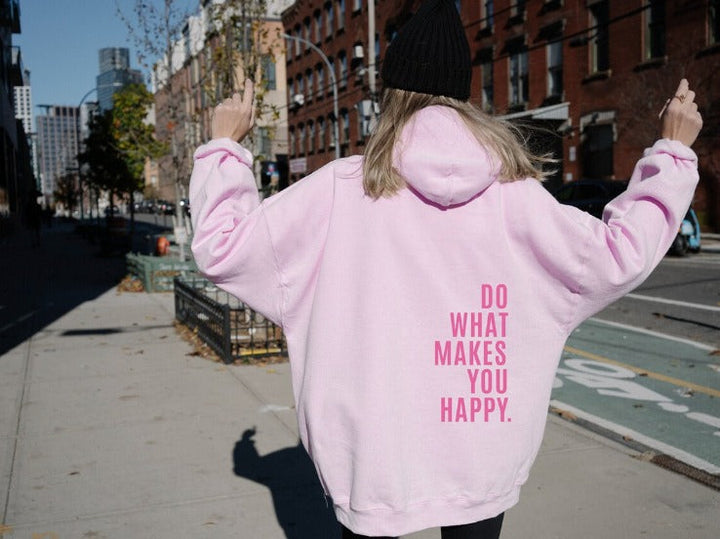 Comfortable violet & rose women's relaxed fit hoodie, versatile for everyday style & cozy fashion.