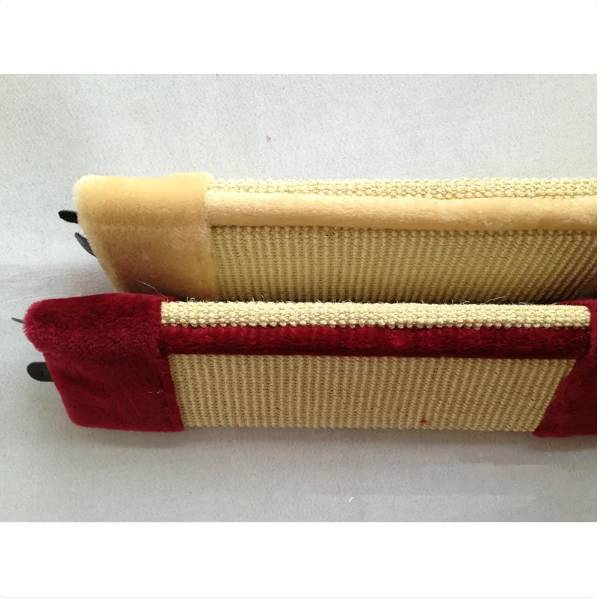 Durable wall scratcher for cats, featuring a soft gray cover, ideal pet furniture protector