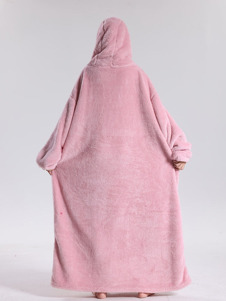 Wearable blanket hoodie, extra large for supreme cozy comfort on chilly days.