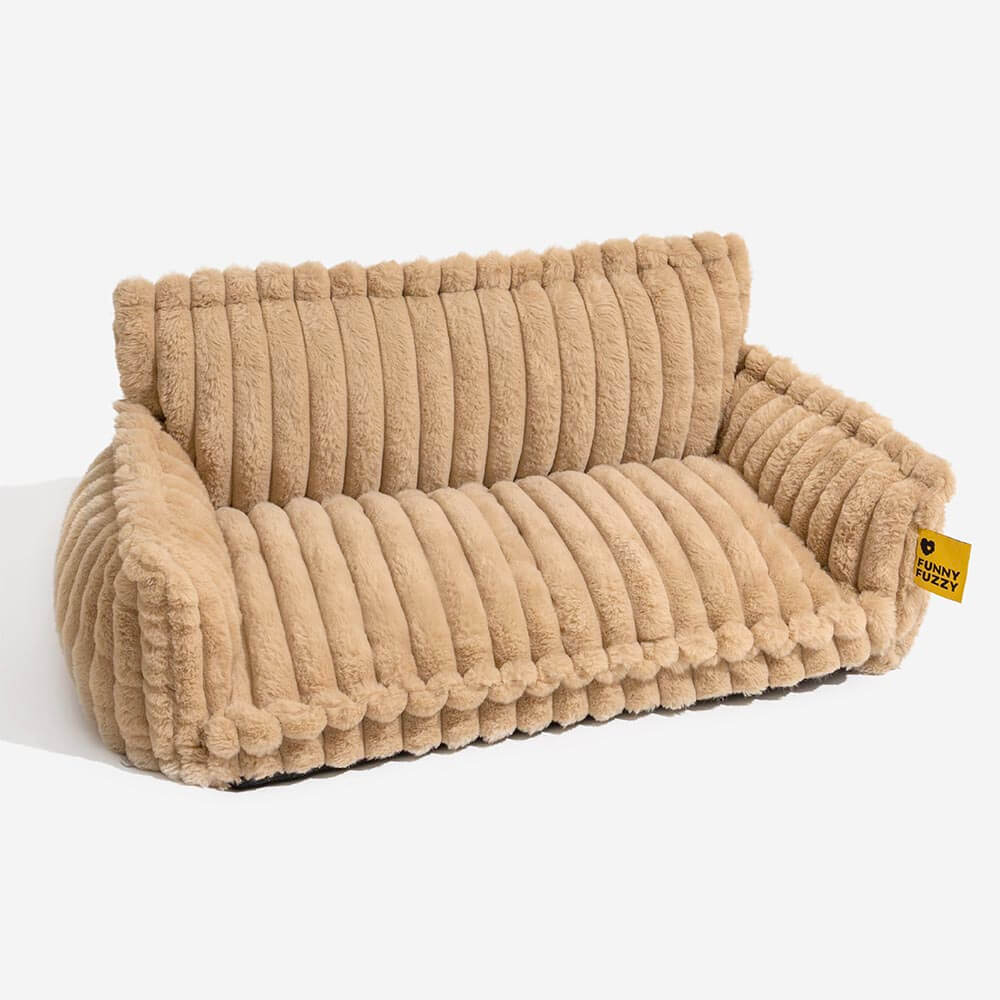 Cat bed in a living room setting, showcasing its calming and comfort benefits for pets