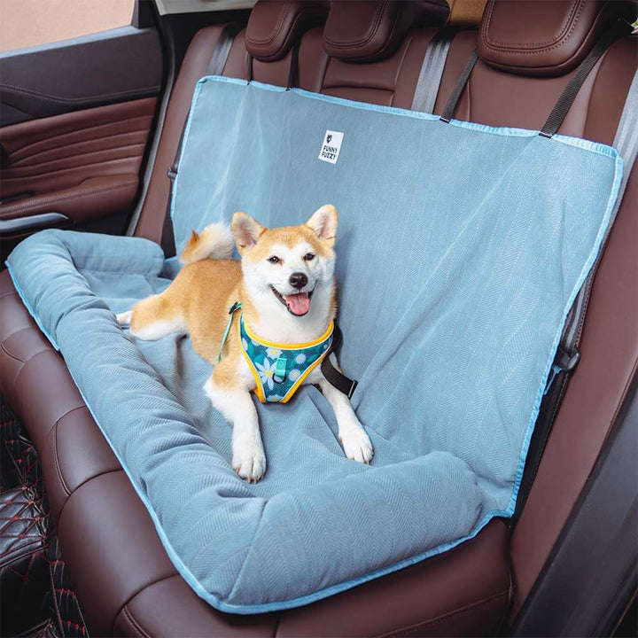 Universal fit dog car seat cover, adaptable pet travel bed for most cars