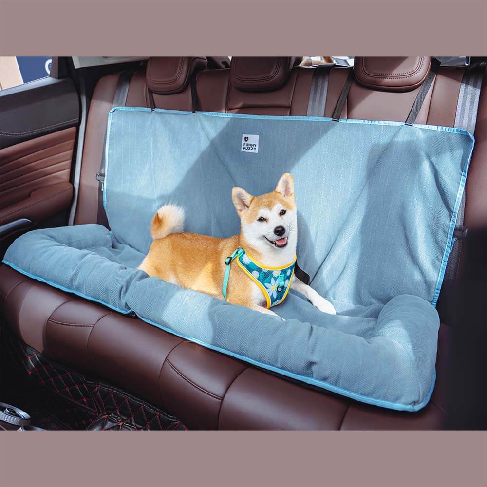 Dog car seat cover & travel bed, practical car accessory for pets