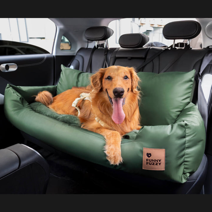 Elegant black dog car seat cover, sophisticated waterproof travel bed