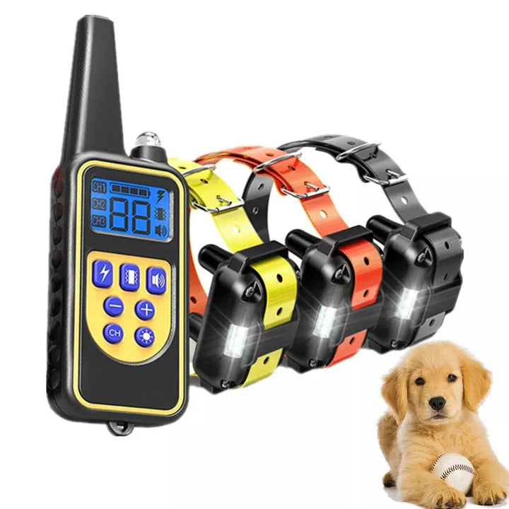 Waterproof dog training collar with remote control, ideal for all weather pet training