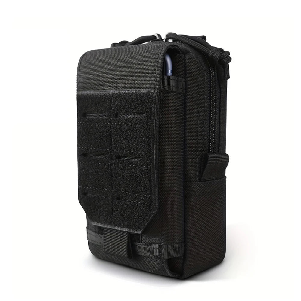 Waterproof dog walking bag with adjustable strap and front pocket for outdoor essentials & pet gear.