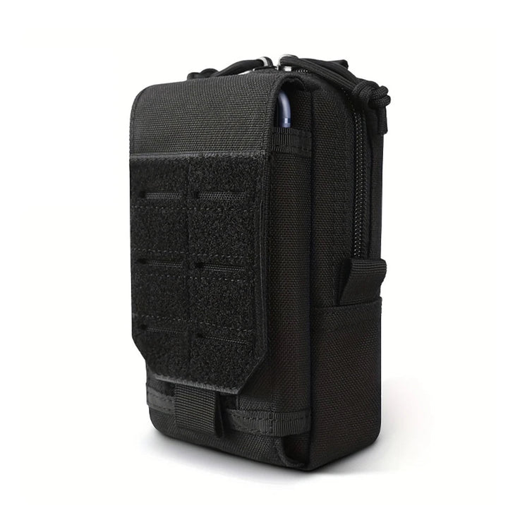 Waterproof dog walking bag with adjustable strap and front pocket for outdoor essentials & pet gear.