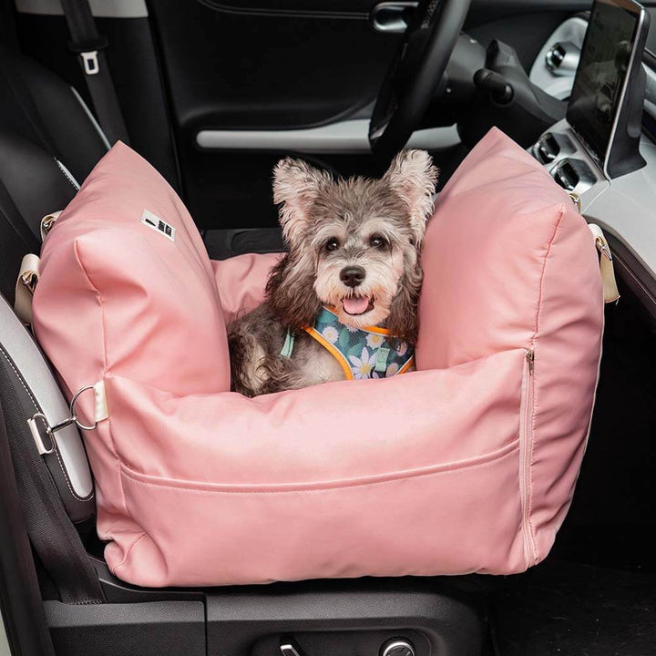 Waterproof pet car bed, high sides for added pet security