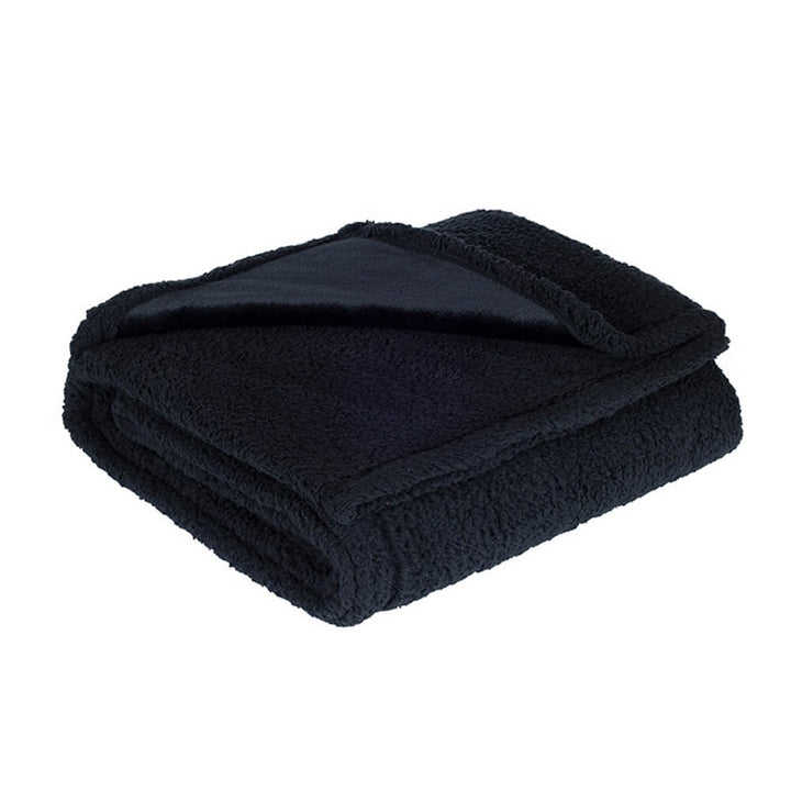 Grey waterproof pet blanket with flannel and sherpa fleece, pet supplies