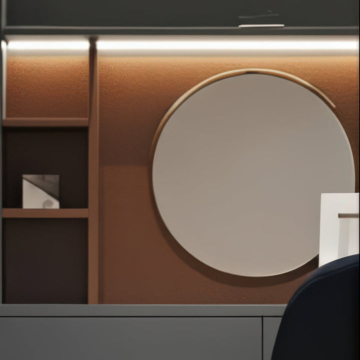 White rigid strip LED under cabinet light, featuring 45-degree angled beam for targeted kitchen lighting.