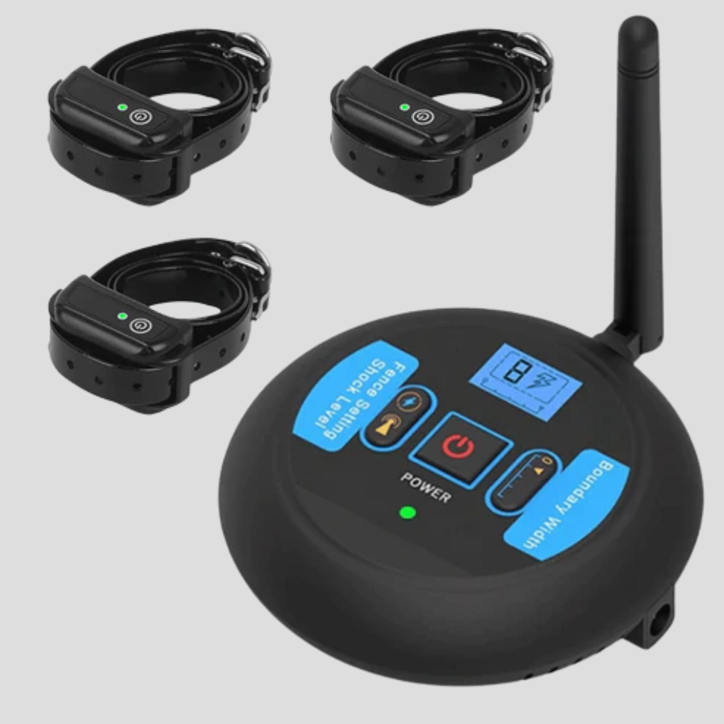 New4 wireless dog fence system, 200m range pet containment solution for training.