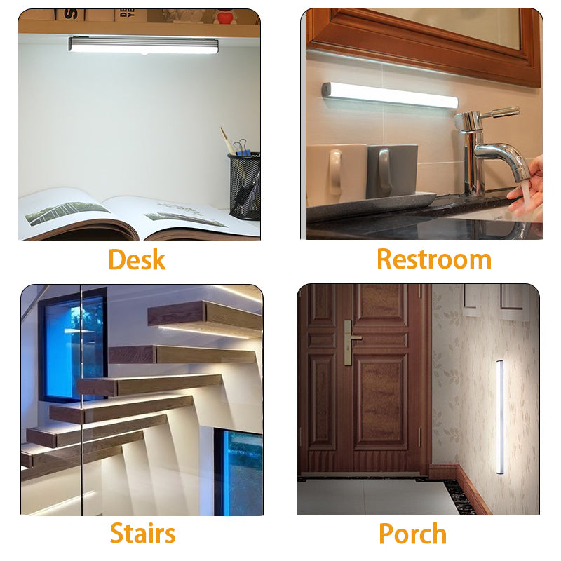 Modern wireless LED night light, perfect as a cabinet, hallway, or smart home light, with motion sensor.