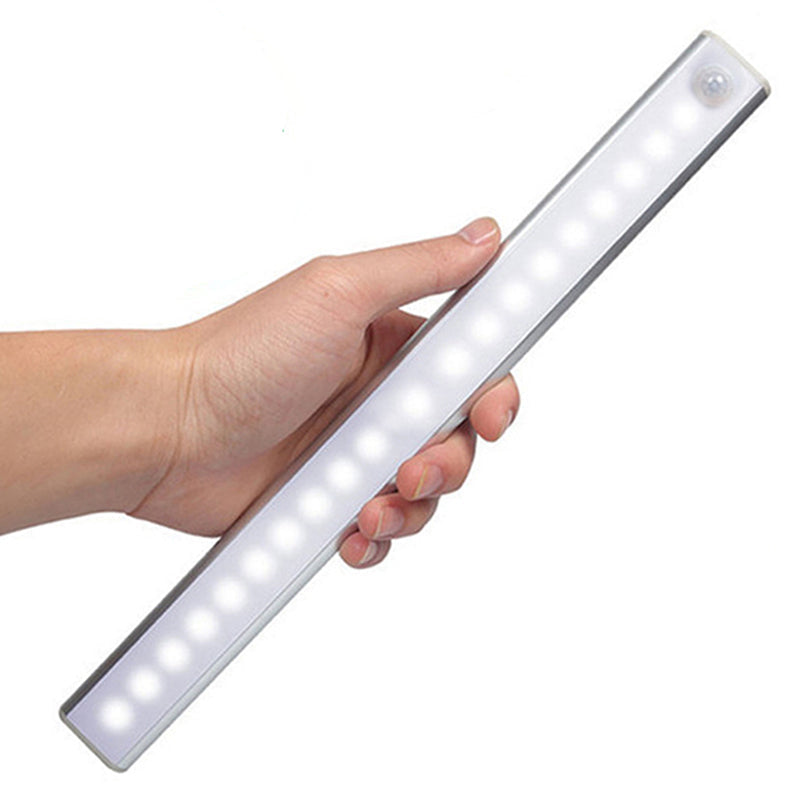 Wireless LED night light with motion sensor and rechargeable battery, perfect for smart home lighting.