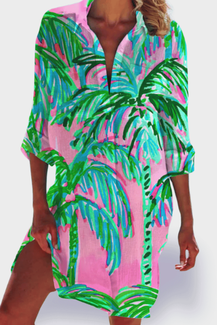 Relaxed fit midi dress for women, perfect for comfortable everyday wear. Casual summer style, flattering & easy.