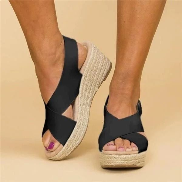 Women's lightweight summer comfort sandals for everyday wear. Flat open-toe footwear, great for warm weather.