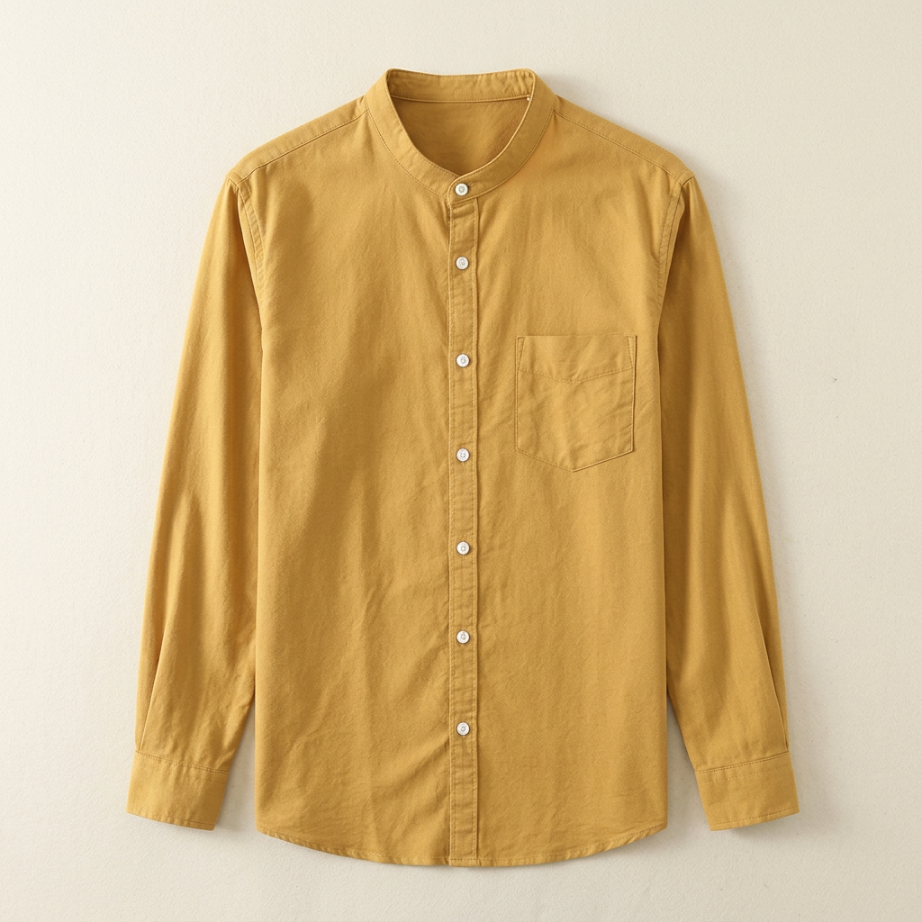 Comfortable men's long-sleeve button-up shirt, versatile for everyday style and formal wear.